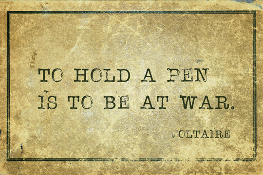 Hold A Pen Voltaire