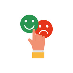 Isolated hand and help icon flat design