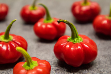 The cute sweet peppers