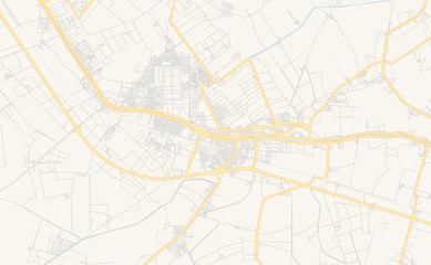 Fototapeta premium Printable street map of Kafr ad Dawwar, Egypt