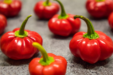 The cute sweet peppers