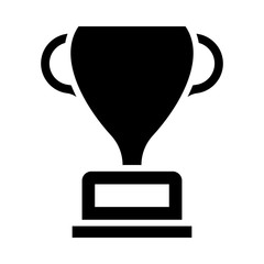 Trophy Vector illustration. Quality design element Glyph Style. Editable stroke. Vector