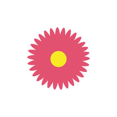 Isolated flower icon flat design