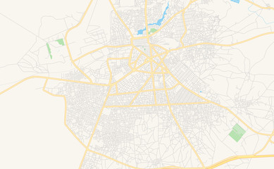 Printable street map of Thies Nones, Senegal