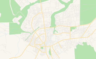 Printable street map of Morogoro, Tanzania