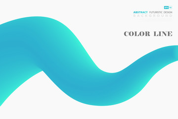 Abstract gradient blue green wavy design decoration background. illustration vector eps10