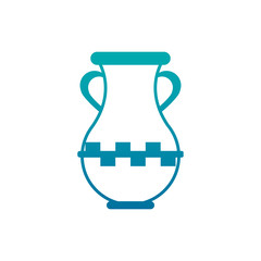 Isolated greek mud vessel gradient design