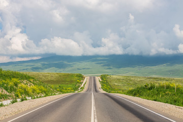 road and blue sky