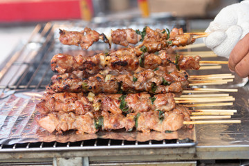 Barbecue on Street food ,Taipei ,Taiwan