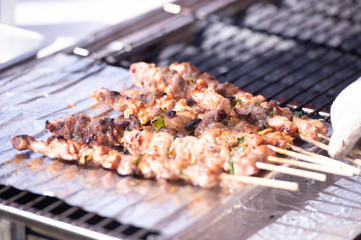 Barbecue on Street food ,Taipei ,Taiwan
