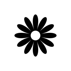 Daisy chamomile vector icon isolated on white background