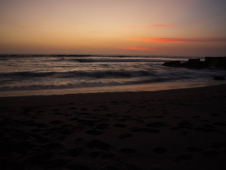 sunset on the beach