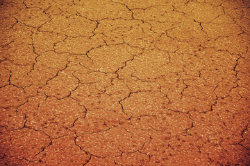 Background of drought-cracked land in the desert
