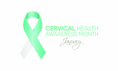 Vector illustration on the theme of Cervical Health awareness month of January.