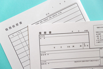 Fototapeta premium 履歴書と職務経歴書