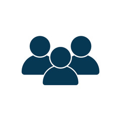People icon. Group of people. Talking people vector icon isolated on white background
