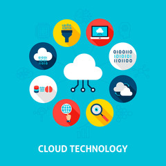 Cloud Technology Concept Icons