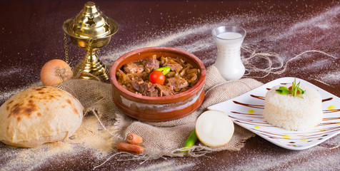 Oriental food and main dish  
