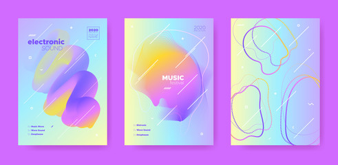 Trance Music Poster. Abstract Gradient Blend. 