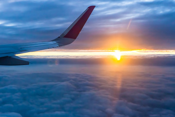 Fototapeta premium aerial view from airplane window