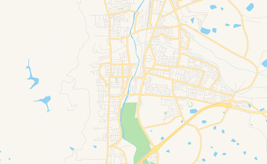 Printable street map of Paarl, South Africa