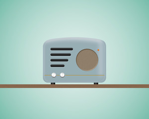 Vintage radio a retro look old style