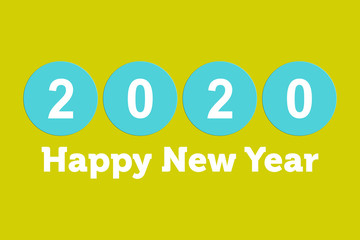 Happy new year 2020 background with numbers