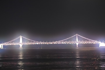 Fototapeta na wymiar night bridge in busan, korea
