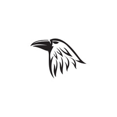 eagle bird head silhouette vector design