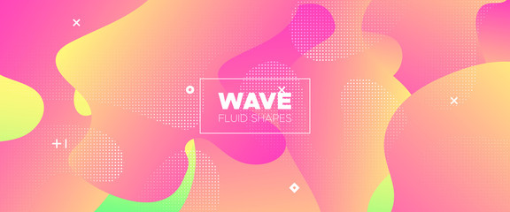 Abstract Wave Shapes. Vivid Gradient Poster. 