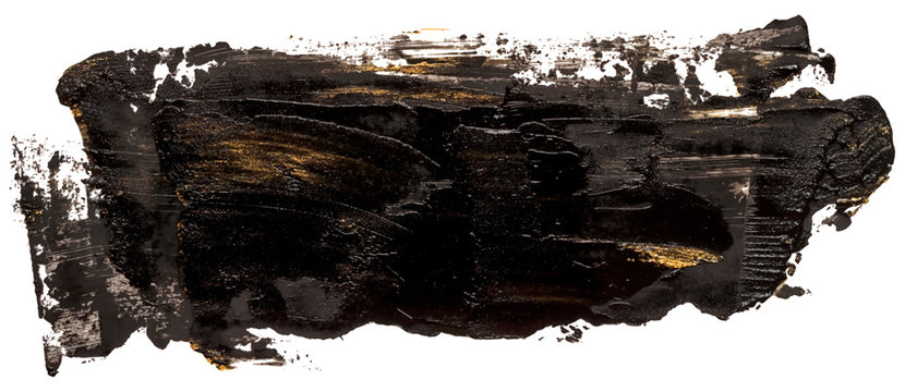 Hand drawn isolated rectangular paintbrush stripe with dirty black color esp 10 vector illustration template fot your text.