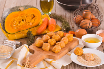 Pumpkin chicken meatballs.