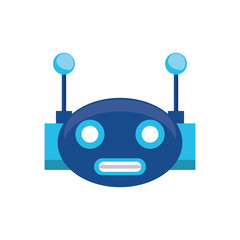 Obraz premium Digital future robot icon flat design