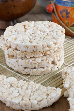 Puffed rice cakes a healthy alternative to bread