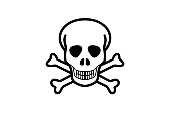 illustration skull and bones cross 