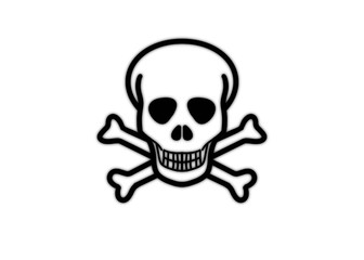 illustration skull and bones cross 