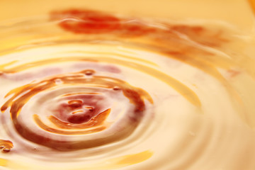 Milk and coffee droplet