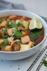 Homemade Ramen Soup with Tofu