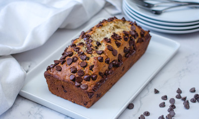 Banana Bread with Chocolate Chips 