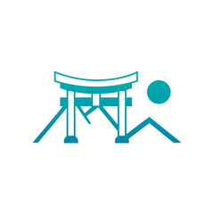 Isolated china arch gradient design