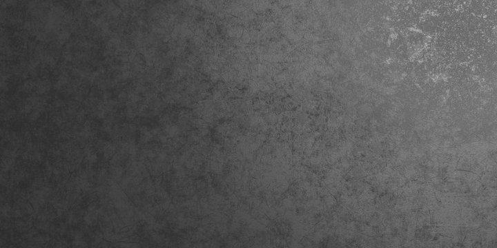 Dark gray vintage texture wall scratch blurred stain. Marble design photo studio banner website soft light edge. 3D rendering