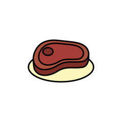Isolated meat icon fill design