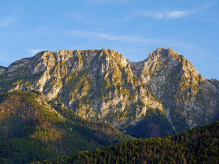Panorama view of Giewont Tatry landscape
