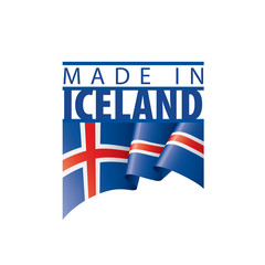 Iceland flag, vector illustration on a white background