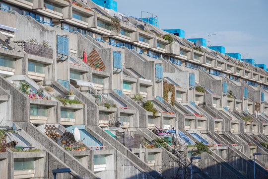 Facade Of Alexandra Road Housing Estate In London