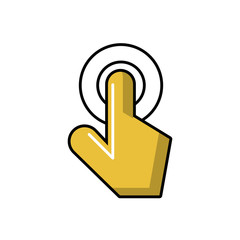 Digital cursor icon line design
