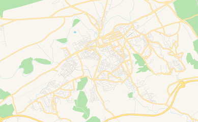 Fototapeta na wymiar Printable street map of Chlef, Algeria