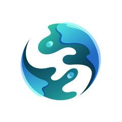 Water Splash Logo Design Vector