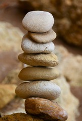 Fototapeta na wymiar stacked stones in zen mode