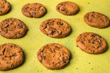  healthy chocolate cookies on the table